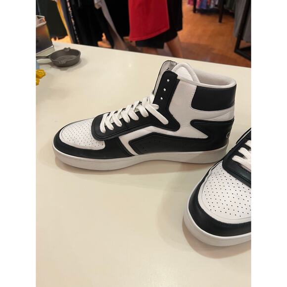 Celine CT-01 Z Black White Leather Trainer Sneaker Size 43